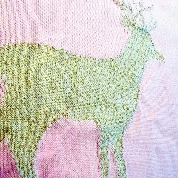 Crewcuts Holiday Pink Sparkle Reindeer Sweater - SOO CUTE! - Picture 4 of 7